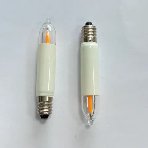 T11X65 E10 Small Shaft Candle LED Filament Bulb 8-55V 0.2W Christmas Light String Candle Bridge Replacement Bulb