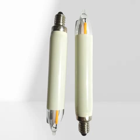 T15 E10 LED Filament Small Shaft Candle Bulb 34V0.2W Christmas Light String Bulb