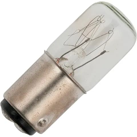 T16X45mm BA15D BA15S Tubular Indicator Lamp 130V5W, 220V5W Equipment Signal Lamp Radio Bulb