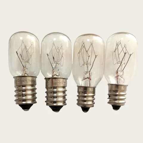 T20 E12 Warm White Incandescent Bulbs 220V15W Oven / Refrigerator Replacement Bulb