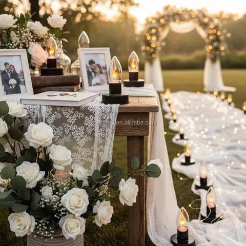 Wedding Scenes. Festive Occasions. Party Settings. Decorative Lighting. Flame LED Bulbs. Thanksgiving Table Decorations.