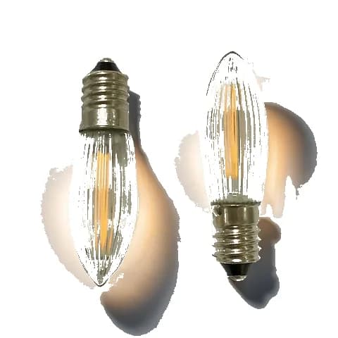 E10 Candle Arch Bridge Bulb Christmas Lamp Spare E10 LED Screw Light 14V to 55V AC 0.2W Warm White8-55V,8V0.2W,12V0.2W,34V0.2W