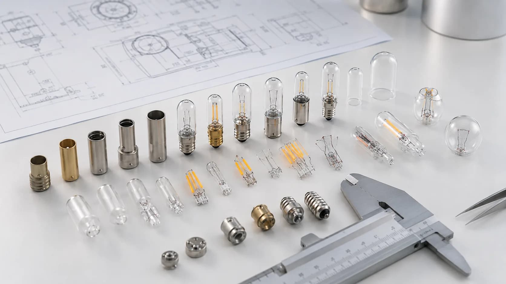 Custom bulb components and specification samples